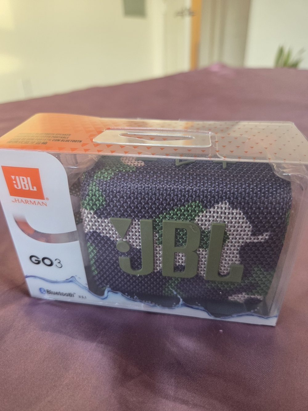 NWT JBL Go 3 Portable Bluetooth Speaker - Green Camo